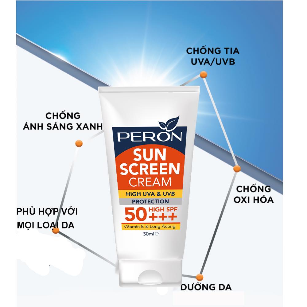 Kem Chống Nắng Dưỡng Da - Peron Sun Screen SPF 50+ - Dành Cho Da Thường Và Da Khô