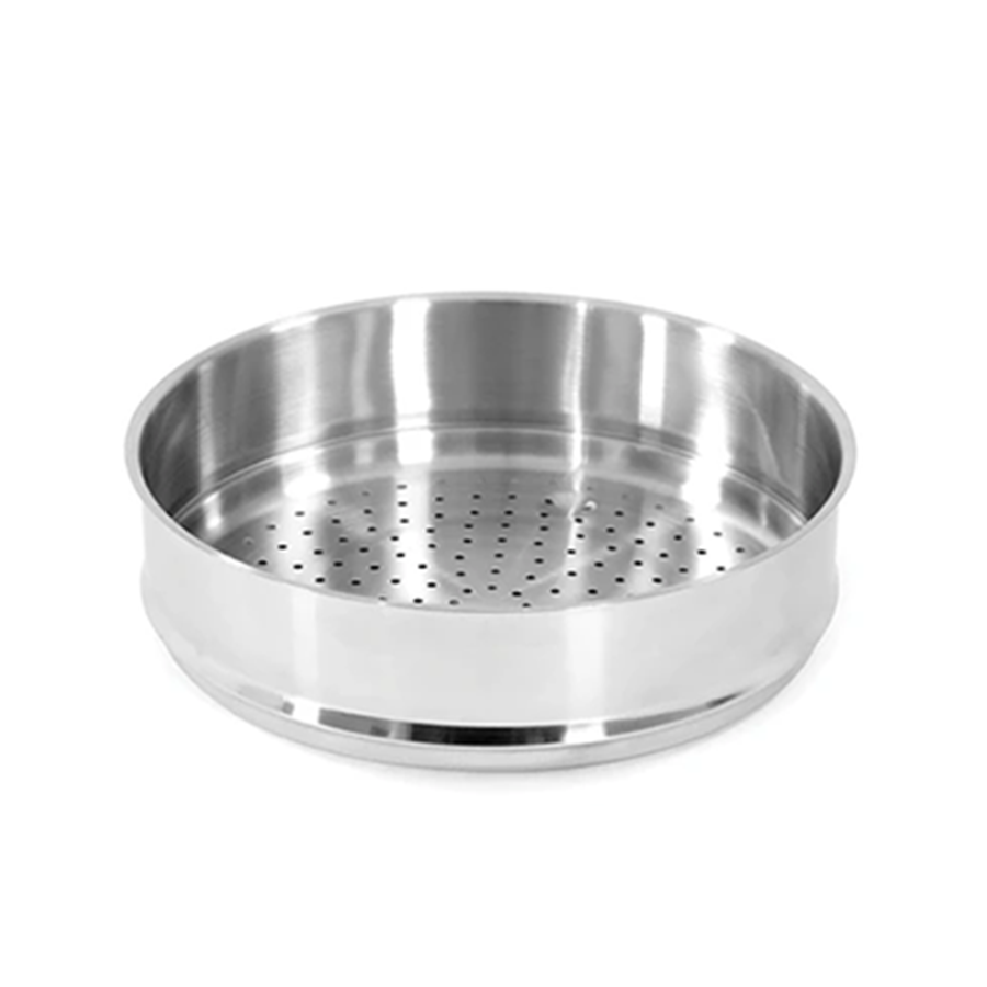 Chảo xào 28cm iNox Blackcube kèm xửng hấp