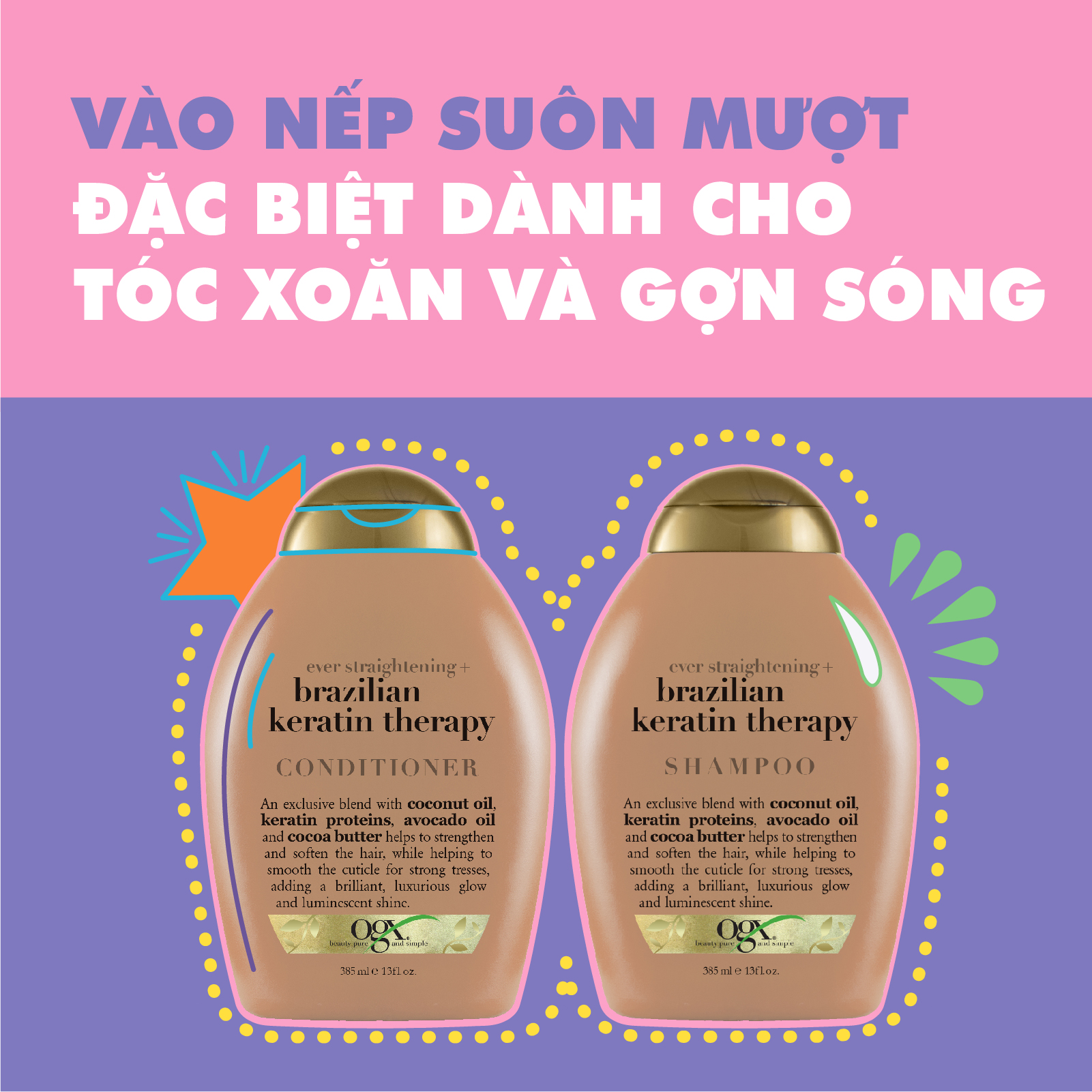 Dầu Gội Đầu OGX - Dung Tích 385ml