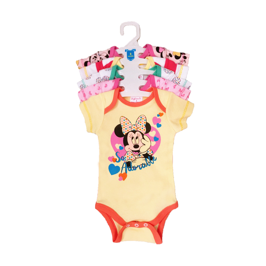 Set 5 Áo Liền Quần Tay Ngắn Cho Bé Gái Baby Wear ( Màu Ngẫu Nhiên ) - 6-9 Tháng