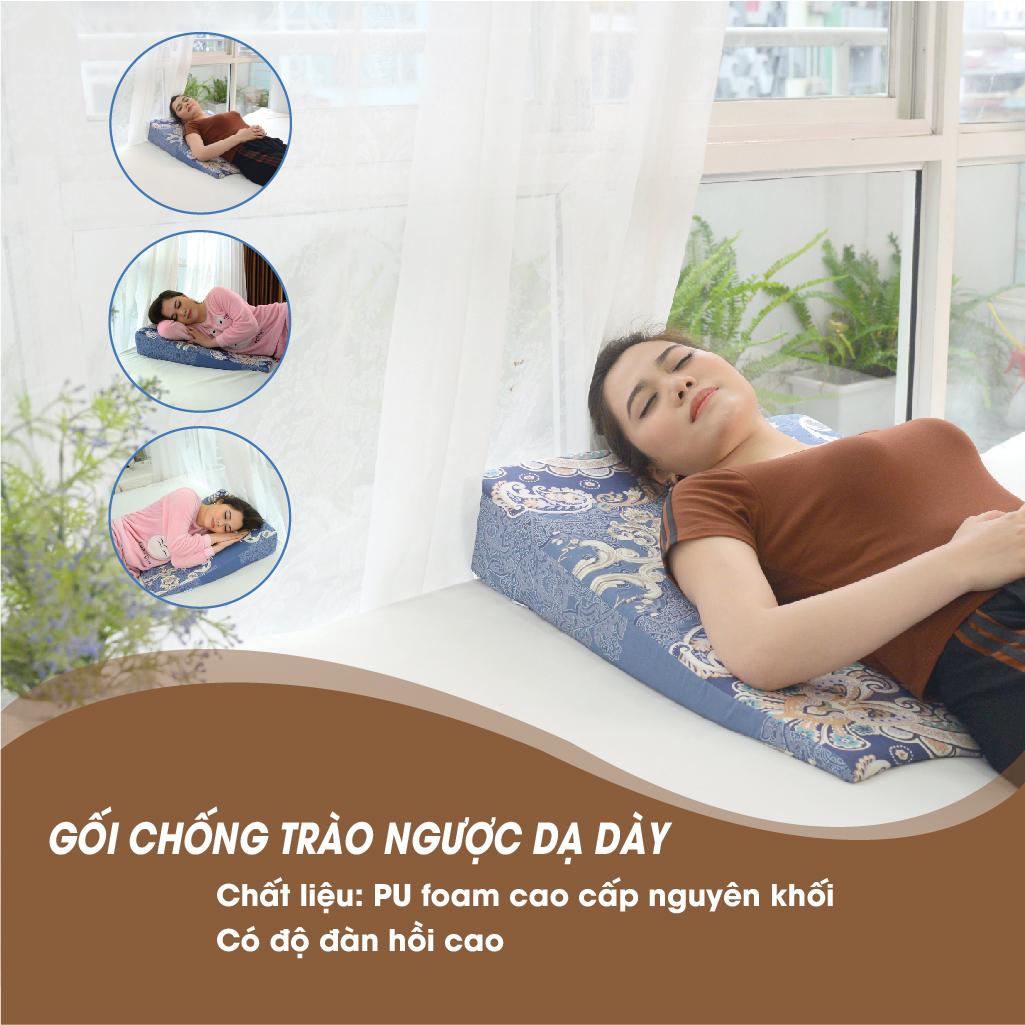 GỐI CHỐNG TRÀO NGƯỢC DẠ DÀY ,THỰC QUẢN YOROKOBI. KÍCH THƯỚC 70X60X14CM, GỐI LÀM GIẢM CHỨNG KHÓ THỞ KHI NGỦ, CHỐNG NGÁY, GIẢM XOANG, TẠO GIẤC NGỦ SÂU