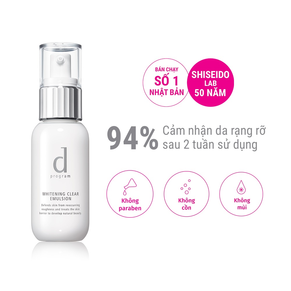 Sữa Dưỡng Trắng Da D Program Whitening Clear Emulsion 100ml