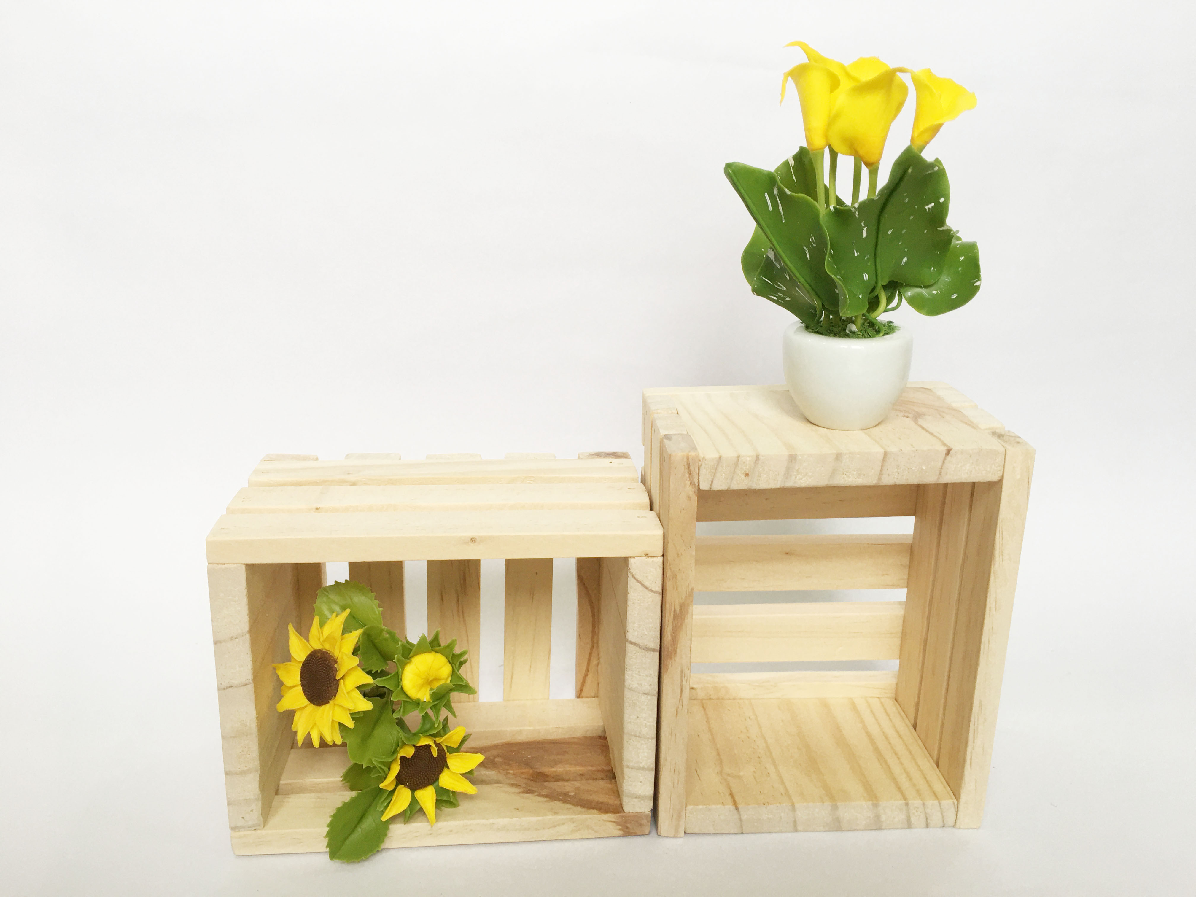 Khay gỗ pallet mini trang trí - kệ gỗ đa năng (màu gỗ tự nhiên, 15x10x7cm)