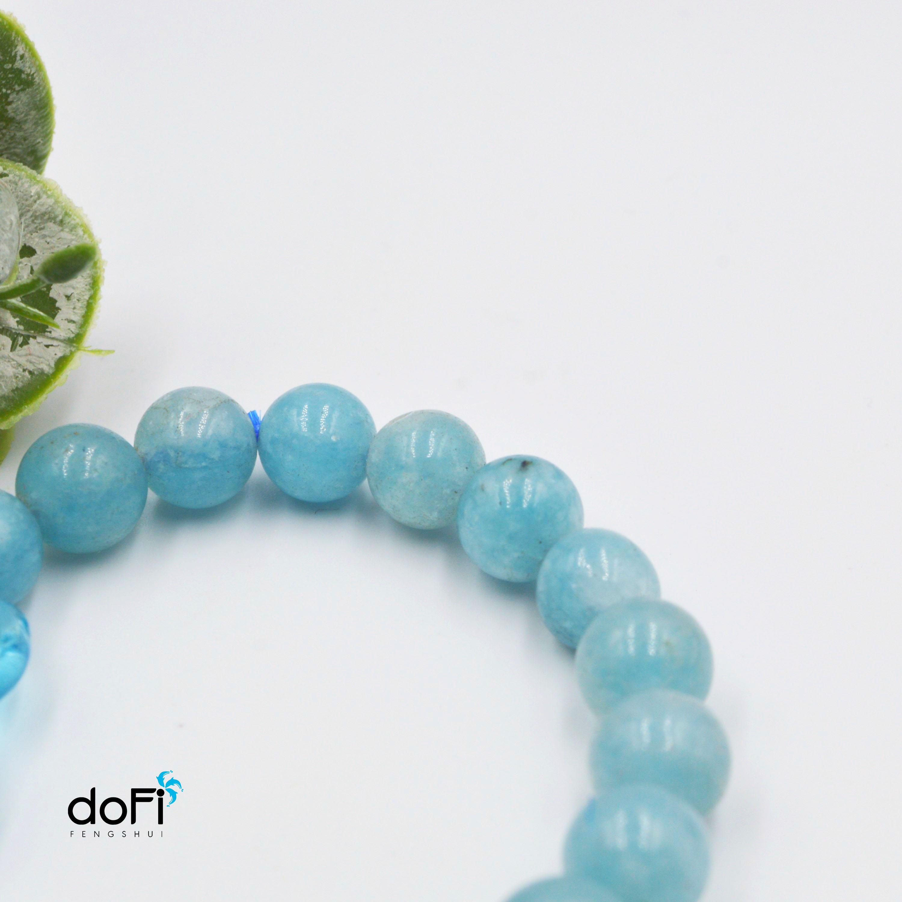 Vòng Tay Hồ Ly Topaz Xanh Dương Phối Mã Não Xanh Dương