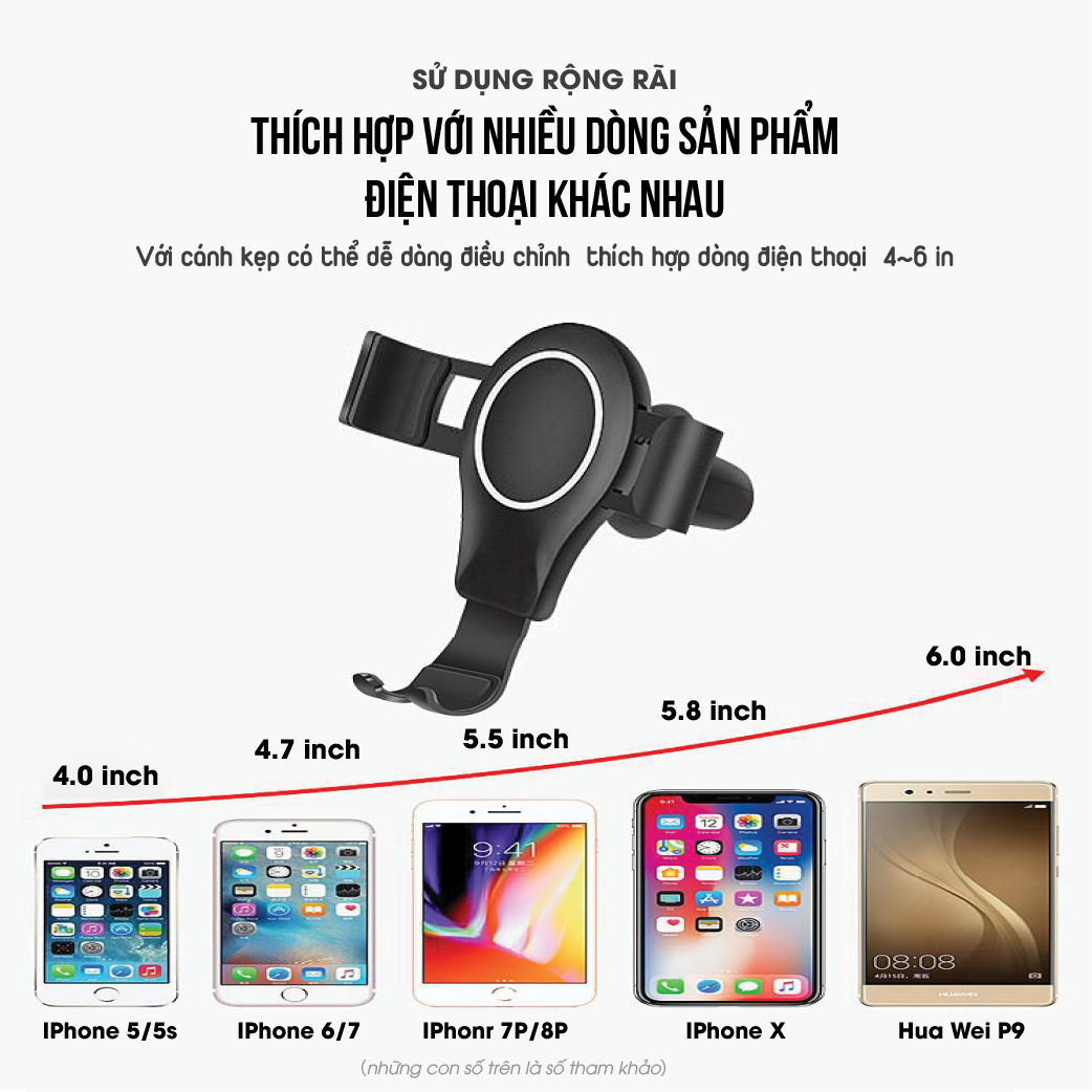 Kẹp giữ, giá đỡ điện thoại Iphone trên ô tô