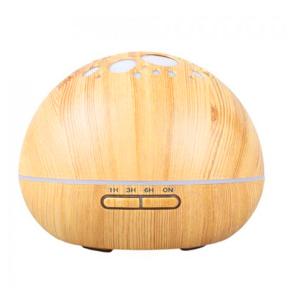Máy khuếch tán/ máy xông tinh dầu ánh trăng vân gỗ sáng FX2040 + Tinh dầu sả chanh Lorganic + Tinh dầu bưởi chùm Lorganic / Thích hợp xông phòng diện tích 15 - 40m2.