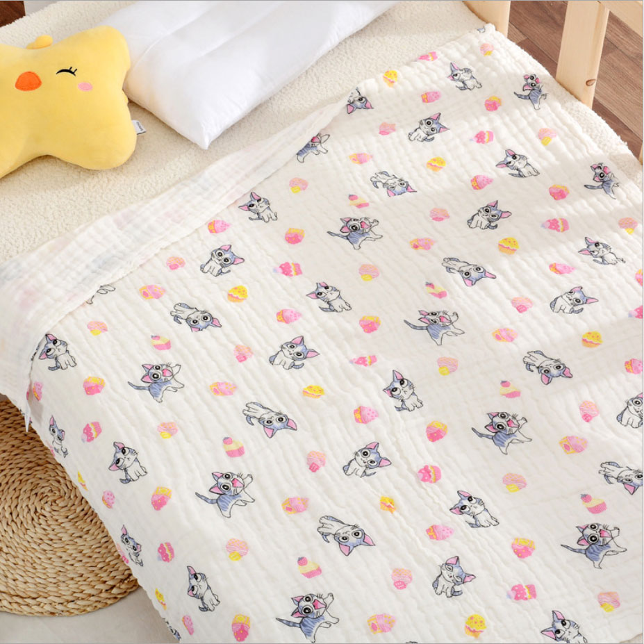 Chăn lưới chống ngạt 6 lớp Babyup cao cấp ( SIZE 100 x 100 cm), có thể làm Khăn tắm cho bé, chất liệu 100% sợi bông hữu cơ an toàn - Giao ngẫu nhiên