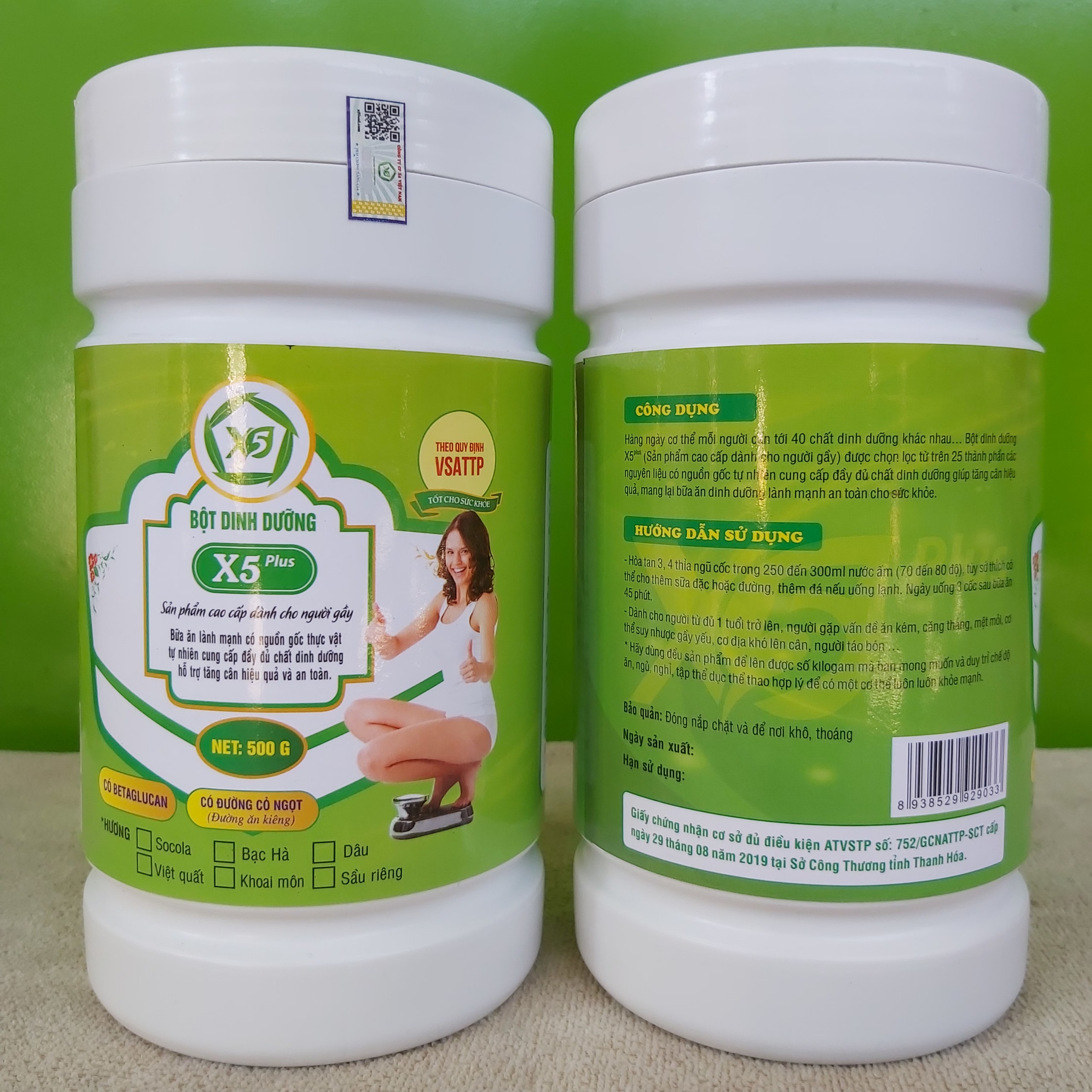Bột Dinh Dưỡng X5 Dành Cho Người Gầy: Tăng Cân- An Toàn-Đẹp Da-Giảm Táo Bón- Ăn Ngon-Ngủ Ngon