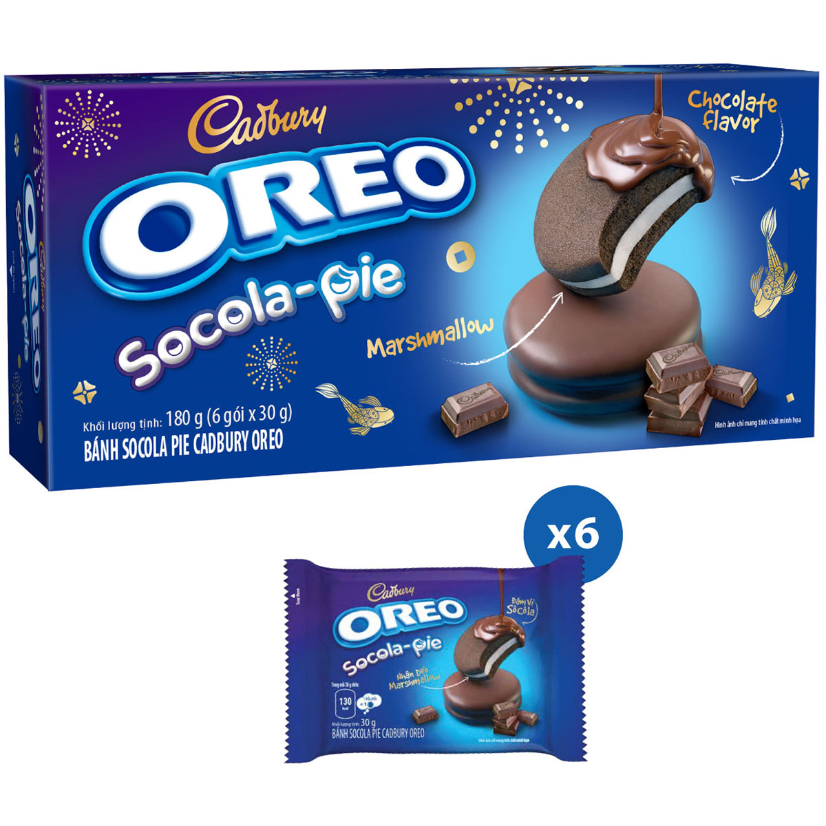 Combo 2 Hộp Bánh OREO Socola Pie 2x180g