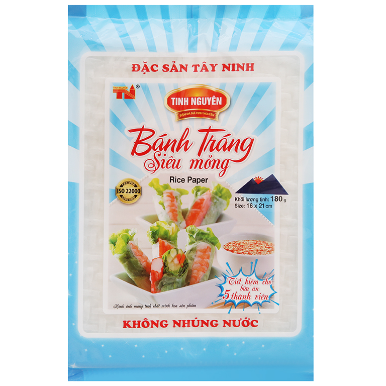 Combo 4 Bánh Tráng Siêu Mỏng Tây Ninh Tinh Nguyên (180g/bịch)