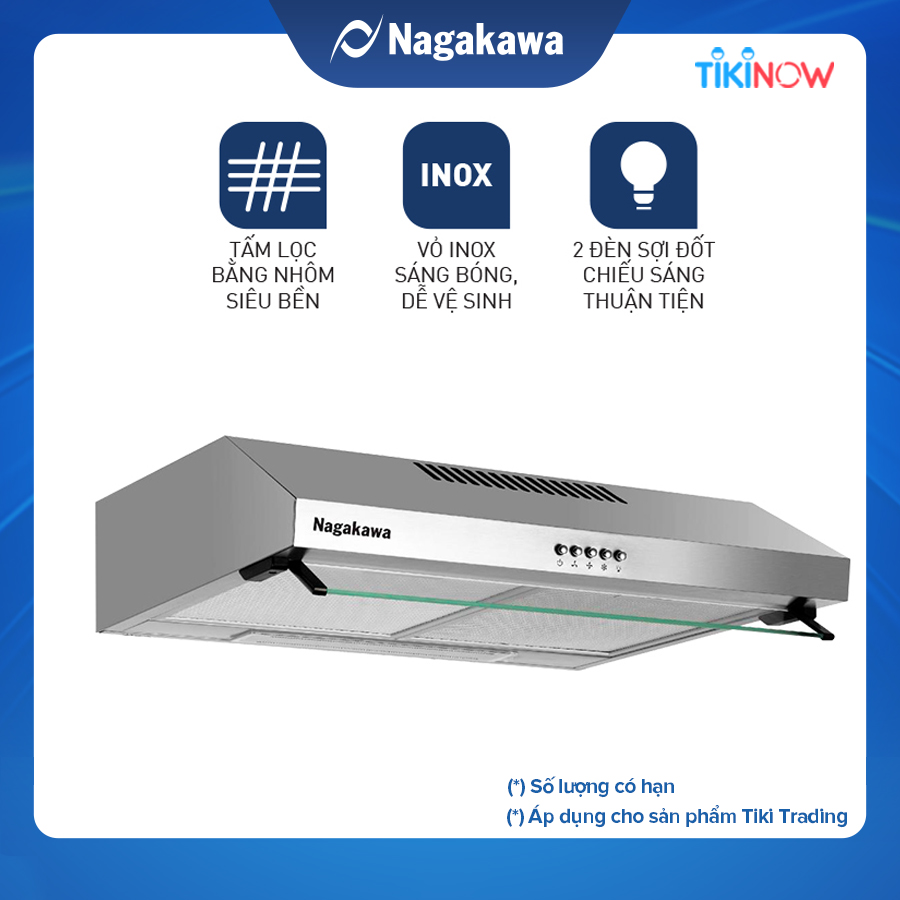 Máy Hút Mùi Vỏ Inox Nagakawa NAG1801-90T (90cm) - Hàng chính hãng