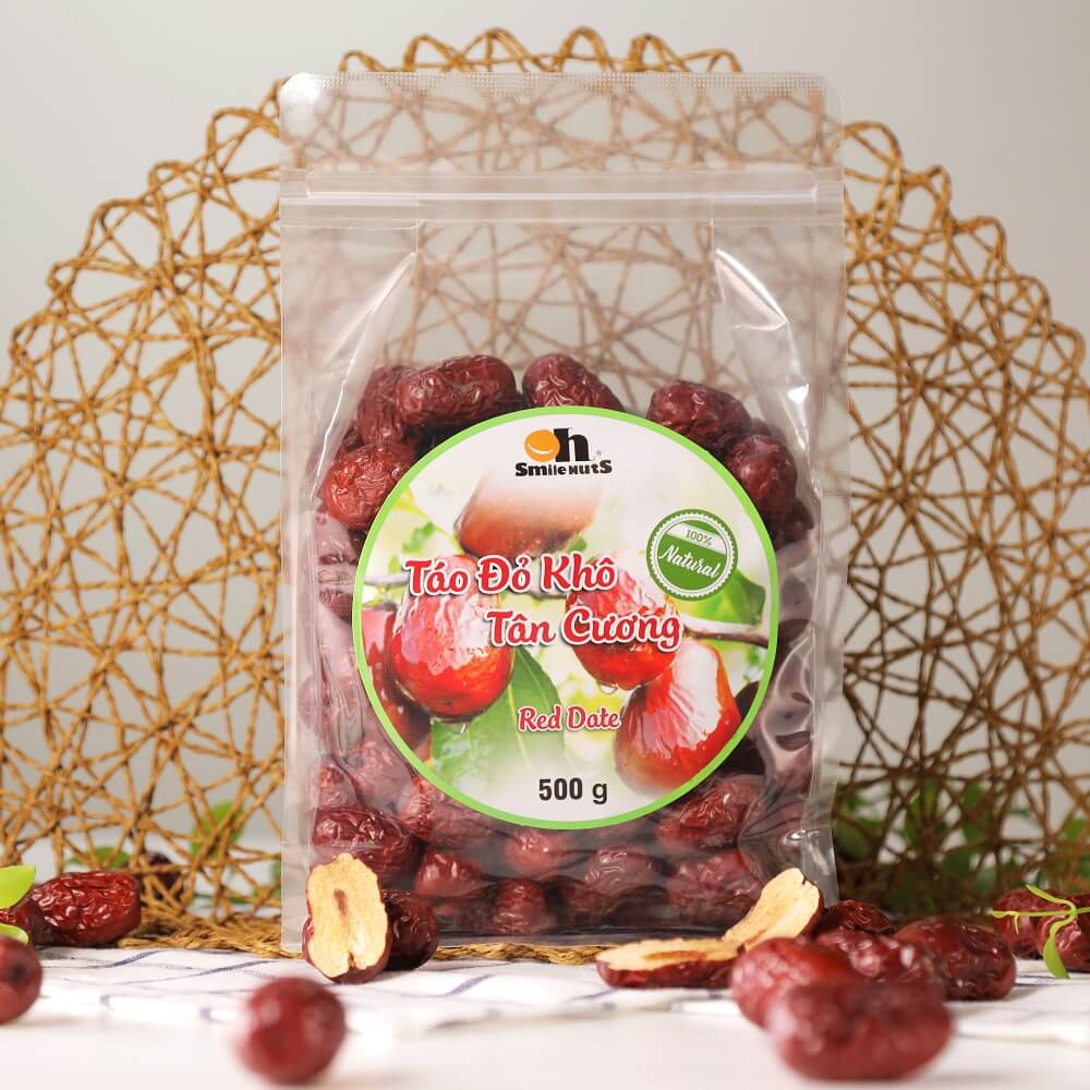 Táo Đỏ Khô Tân Cương Smile Nuts Túi 500g