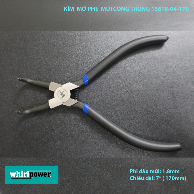 KÌM MỞ PHANH TRONG MŨI CONG WHIRLPOWER 15618-04-170