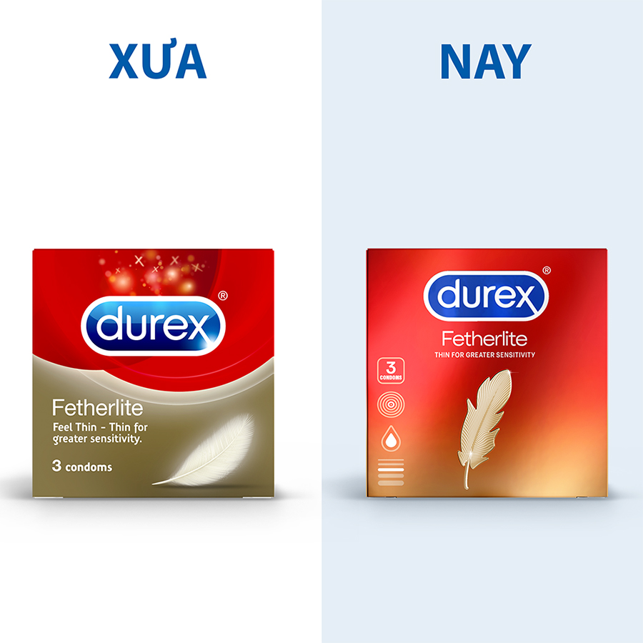 Bao cao su Durex Fetherlite Hộp 3 Bao