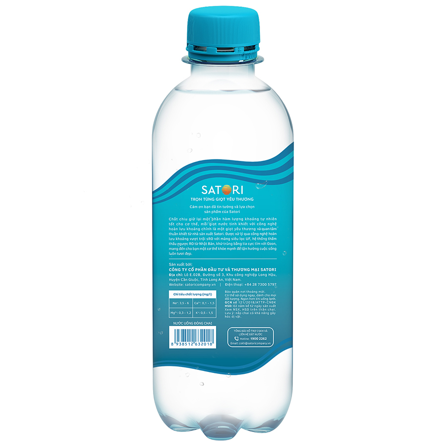 Thùng 24 chai nước tinh khiết Satori 350ml