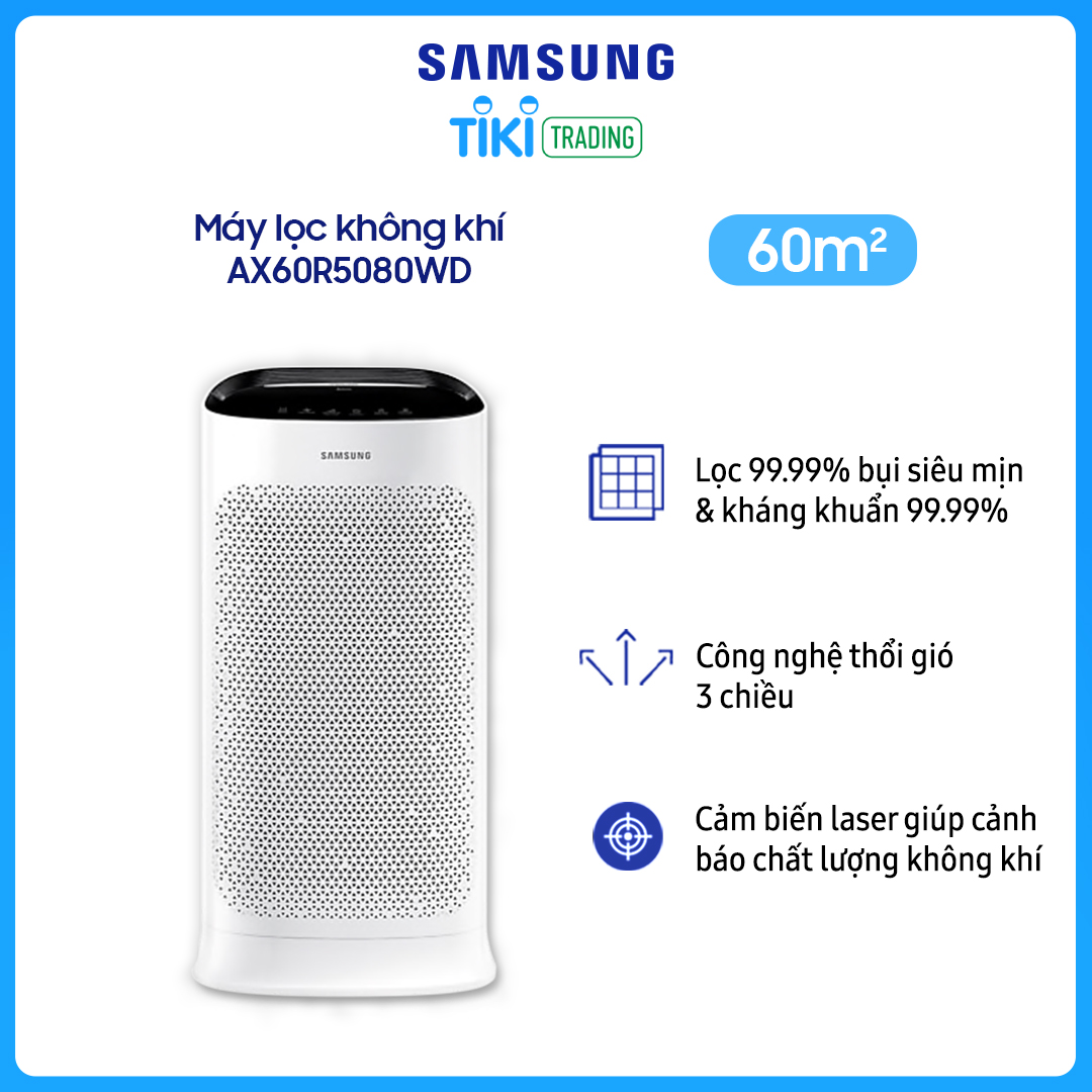 Máy Lọc Không Khí Samsung 60m2 AX60R5080WD - Hàng Chính Hãng