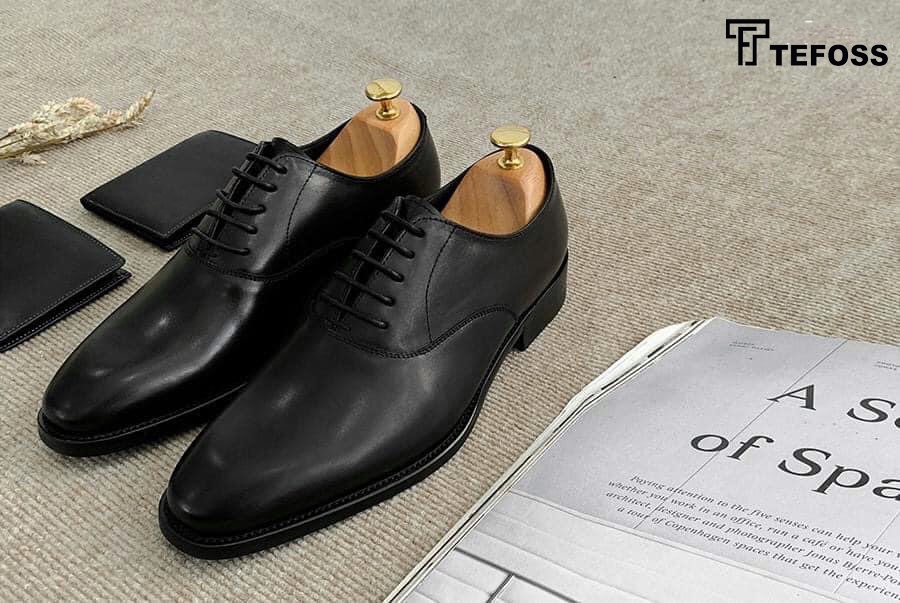 Giày Tây Oxford Nam Công Sở Thanh Lịch Da Bò Nguyên Tấm Cao Cấp Nhập Khẩu - Màu Đen &amp; Nâu - Đế phíp Carbon - HT002