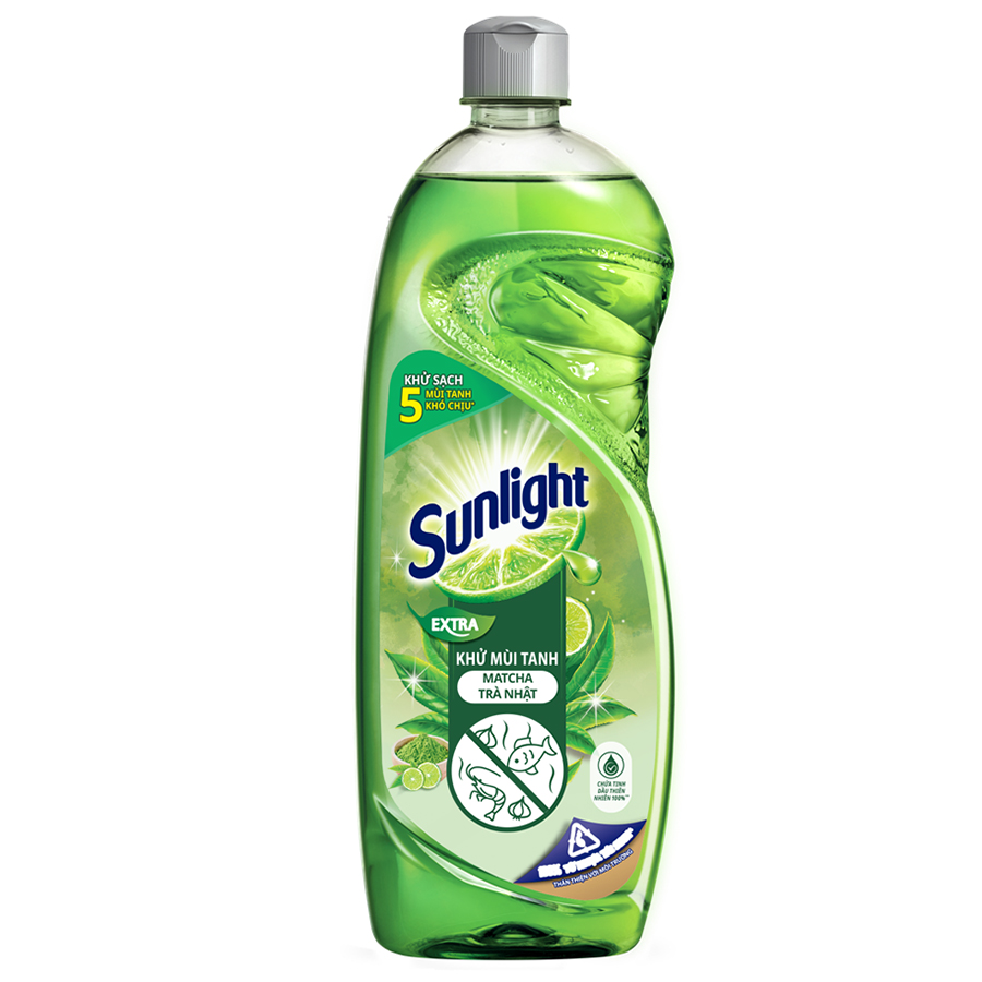 Nước Rửa Chén Sunlight Trà Xanh 750ML combo chai và túi