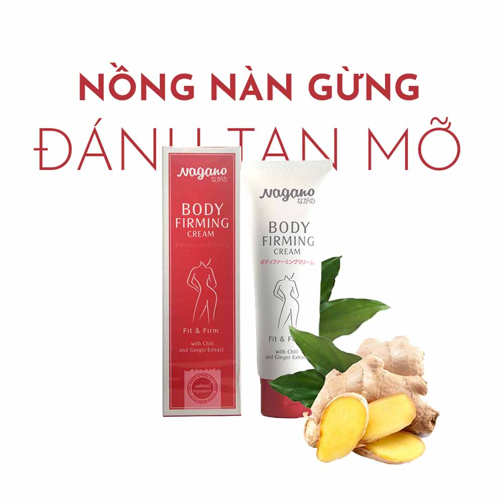 Kem Tan Mỡ Săn Chắc Toàn Thân Nagano Japan 100ml - Body Firming Cream Nagano 100ml - Kem Làm tan mỡ vùng bụng, bắp tay, đùi - Kem săn chắc và định hình đường nét cơ thể