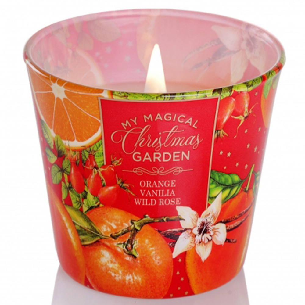 Ly nến thơm tinh dầu Bartek Christmas Garden 115g QT028601 - cam, lê, quế (giao mẫu ngẫu nhiên)