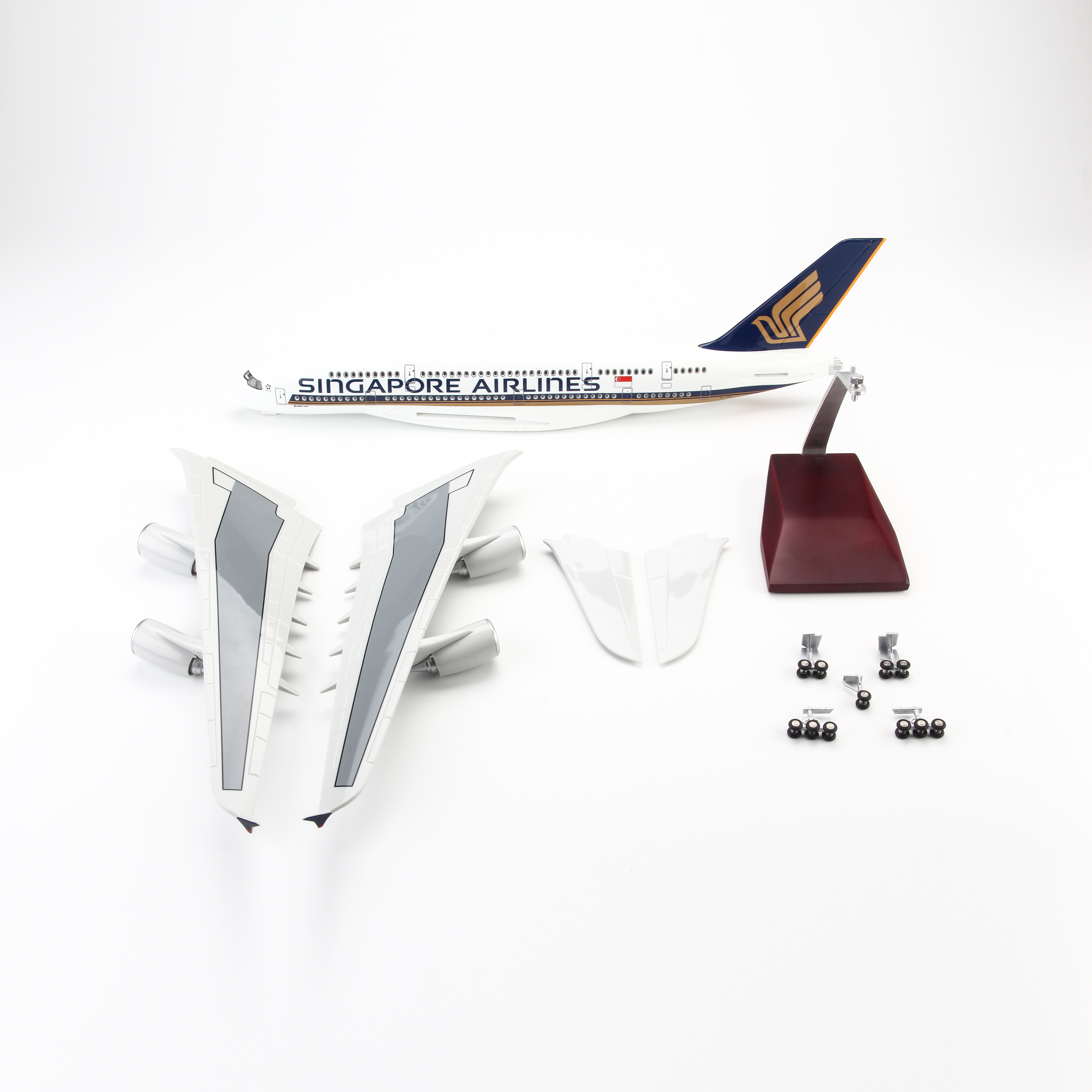 MÔ HÌNH MÁY BAY AIRBUS A380 SINGAPORE AIRLINES 47CM (LED)