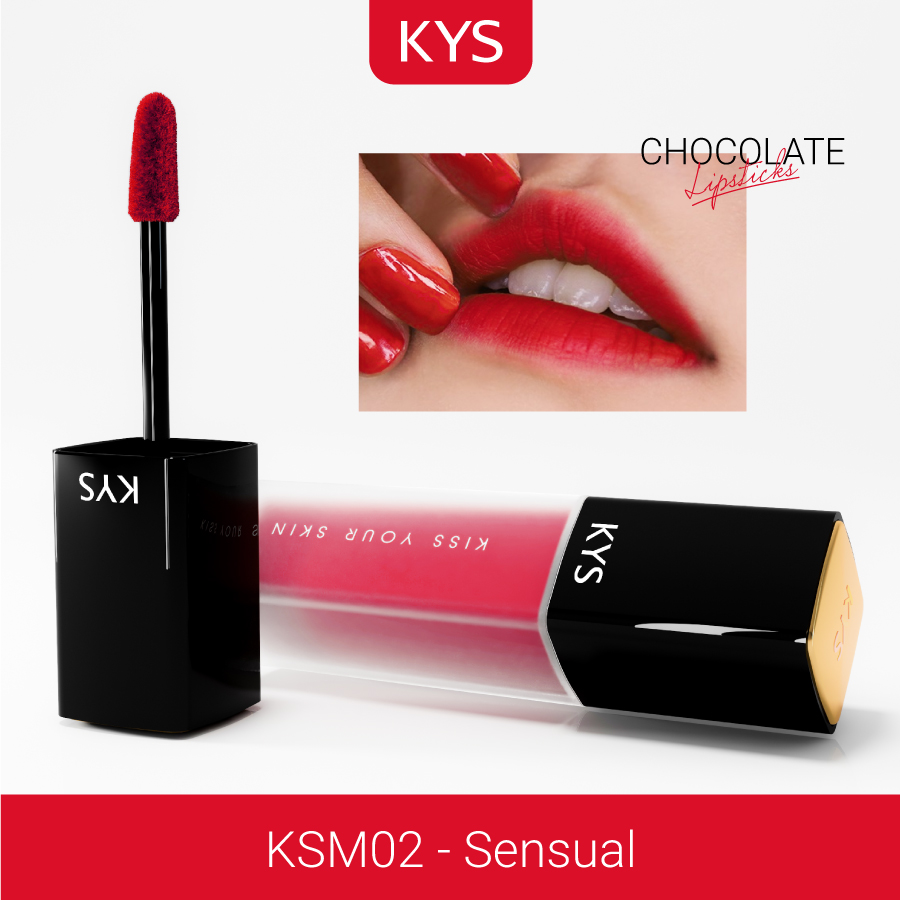 Son Chocolate Matte Liquid Lipstick KYS – SENSUAL ĐỎ LẠNH