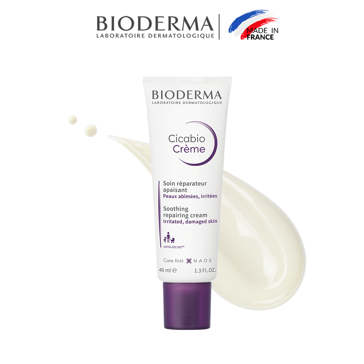 Kem Dưỡng Phục Hồi Da Tổn Thương Bioderma Cicabio Crème - 40ml