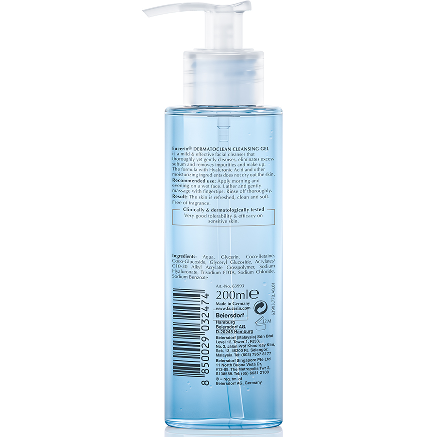 Gel Rửa Mặt Cho Da Nhạy Cảm Eucerin Dermato Clean Refreshing Cleansing (200ml)