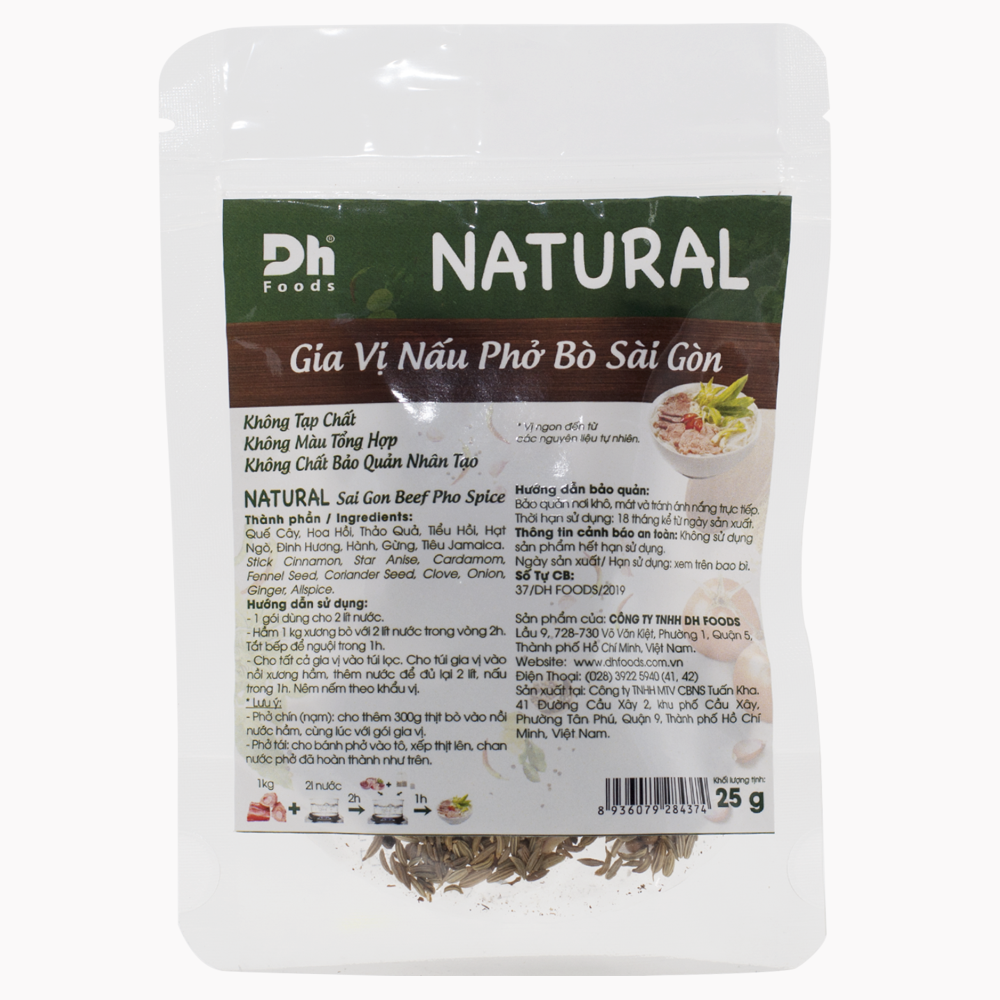 Combo 2 gói Natural Gia Vị Nấu Phở Bò Sài Gòn Dh Foods