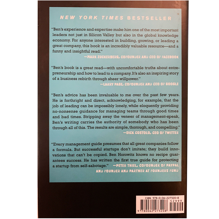 The Hard Thing About Hard Things : Building a Business When There Are No Easy Answers (Hardback)