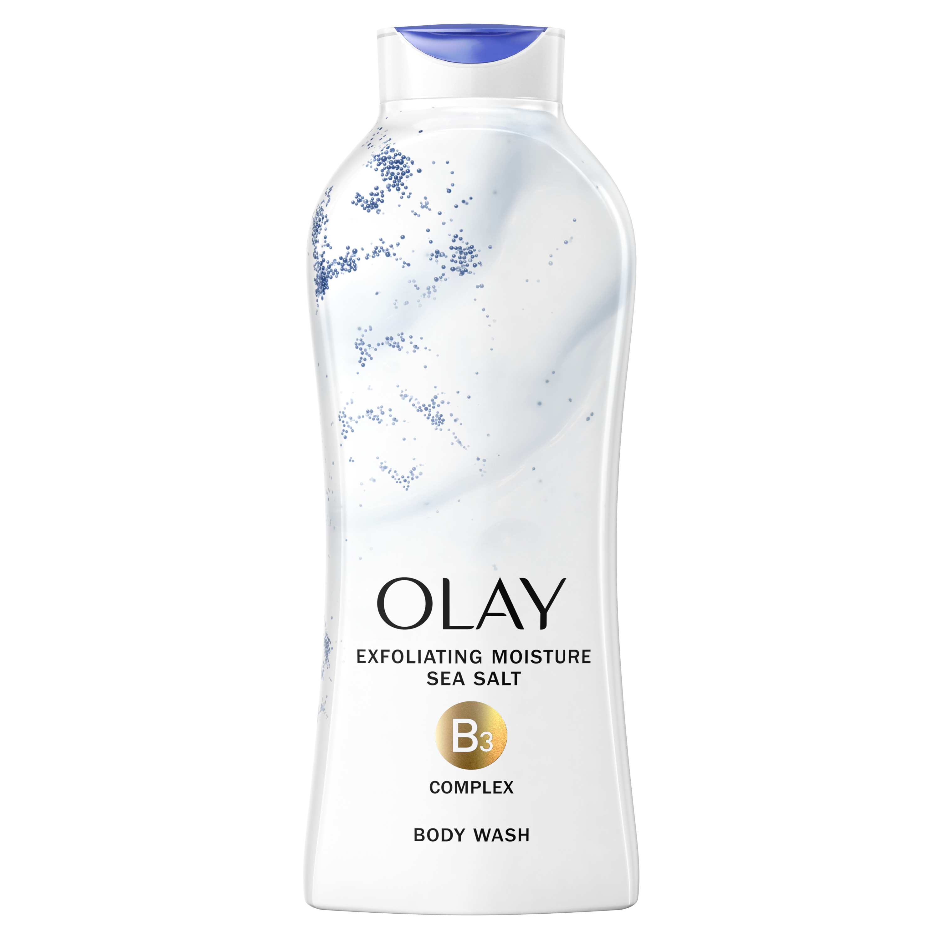 Bộ 2 Sữa Tắm Olay Body wash Daily Exfoliating With Sea Salts 650 ml + Olay Body wash Age Defying 650 ml [Tặng kèm túi đựng mỹ phẩm]