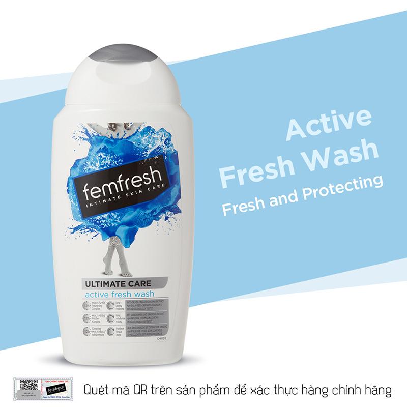 Dung dịch vệ sinh Anh Femfresh active fresh wash giúp làm sạch sẽ, thơm mát, ngăn ngừa viêm, ngứa, nấm phụ khoa - QuaTangMe Extaste