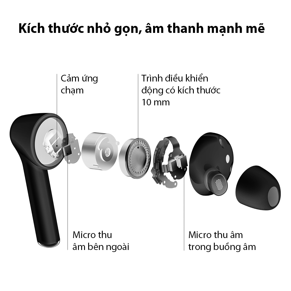 Tai nghe Bluetooth Huawei FreeBuds 3i | Hệ thống 3 Mic khử ồn thông minh | Driver âm thanh lớn | Thiết kế tự nhiên | Dễ dàng đeo | Dễ dàng mang theo | Điều khiển dễ dàng | Mở, kết nối tức thì | Kiểm soát cử chỉ | Hàng Phân Phối Chính Hãng