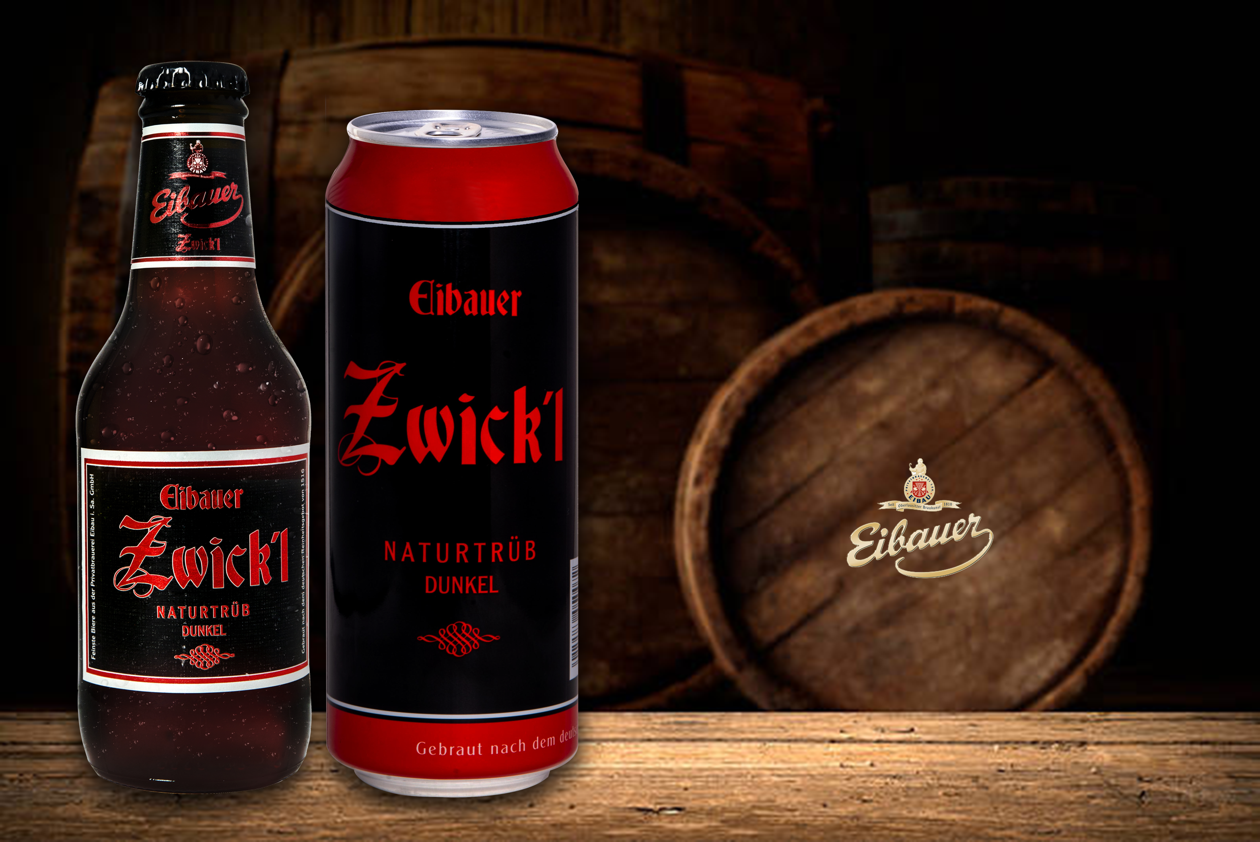 Thùng Quà 12 Lon Bia Thầy Tu EIBAUER ZWICK'L NATURTRÜB DUNKEL  6.7% - Hương Vị Độc Tôn Caramel Rang Cháy - Bia Đức Nhập Khẩu Chính Hãng