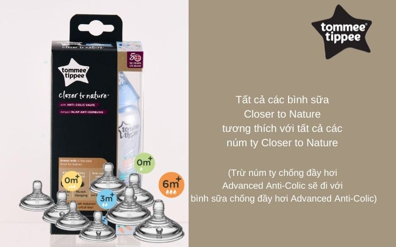 Bình sữa Tommee Tippee Closer to Nature PP 340ml (bình đơn) - Xanh Dương