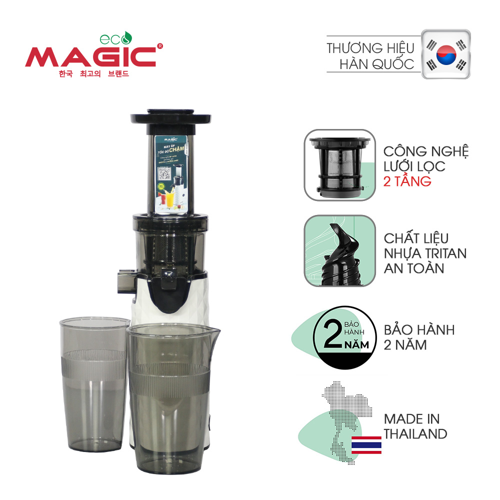 Máy ép tốc độ chậm thế hệ mới Magic Eco AC-132 - Hàng chính hãng