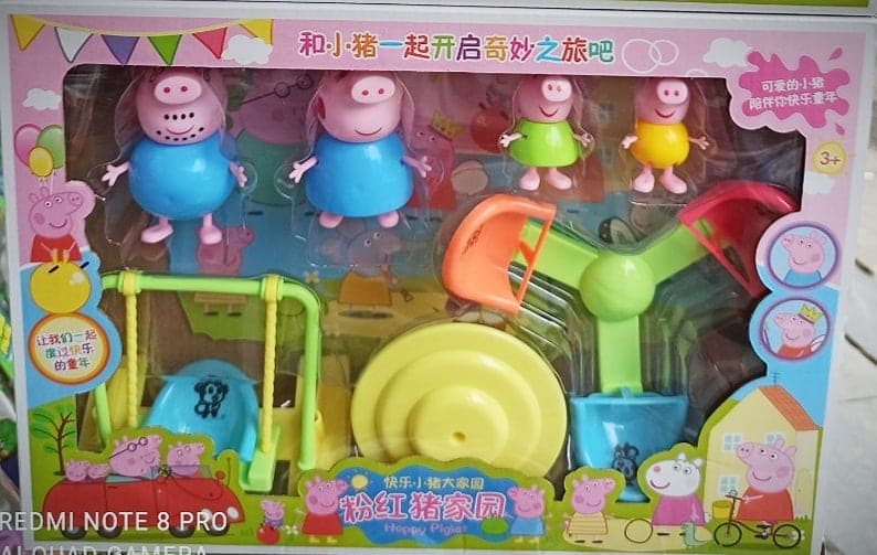Bộ đồ chơi rắp láp, xếp hình sân chơi công viên gia đìnn heo Peppa Pig