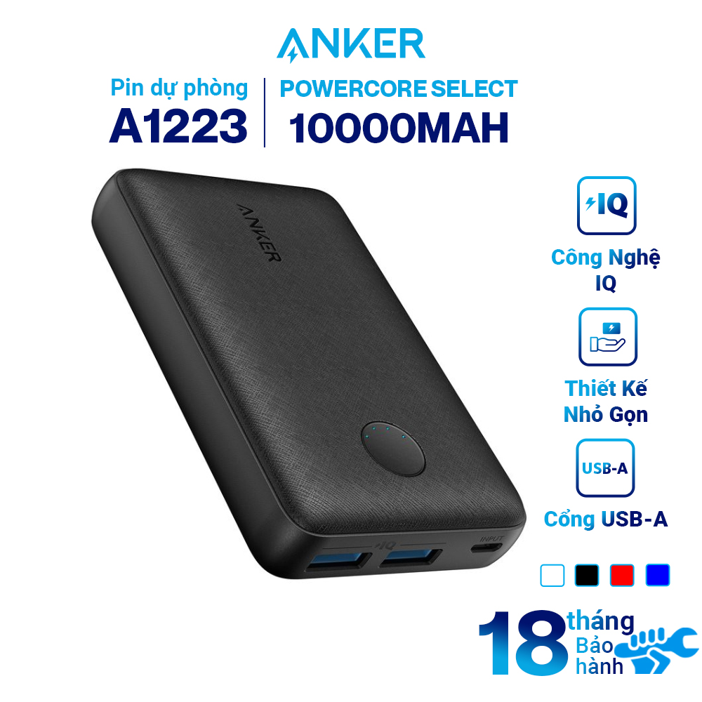 Pin Sạc Dự Phòng Anker PowerCore Select 10000mAh - A1223 - Hàng Chính Hãng