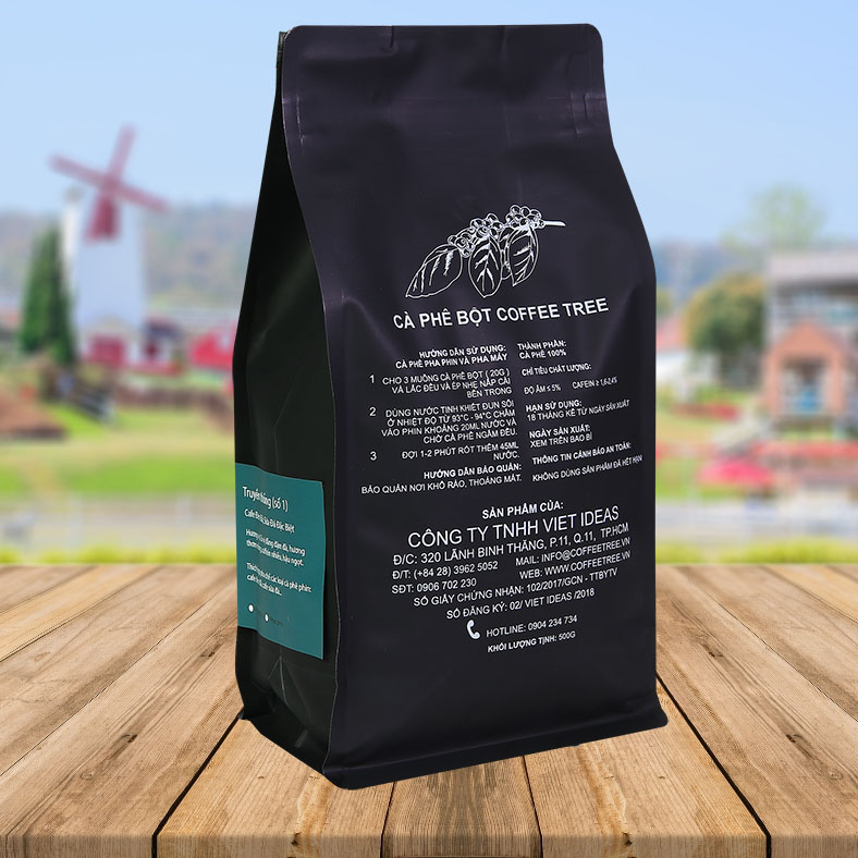 Cà phê bột truyền thống số 1 (500gr) Coffee Tree 100% nguyên chất gu đậm hương nhẹ