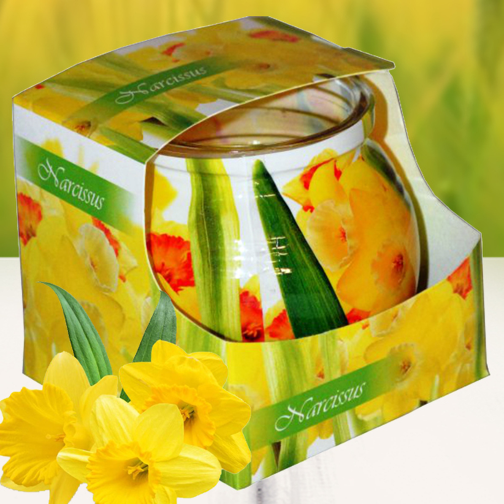 Ly nến thơm tinh dầu Admit Narcissus 85g QT01882 - thủy tiên vàng