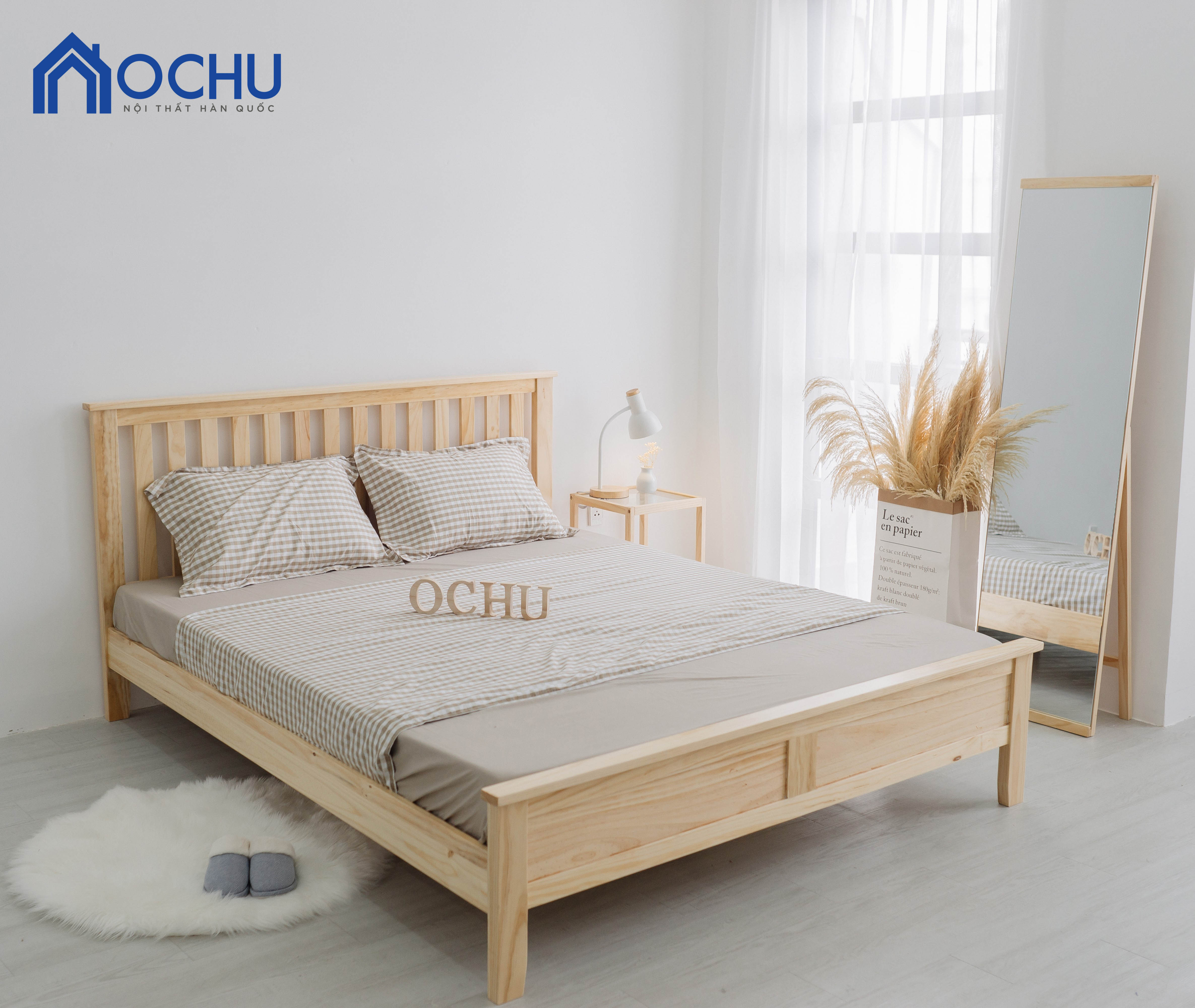 Giường Ngủ Gỗ Thông OCHU - Bernie Bed  - Natural