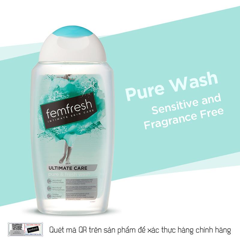 Dung dịch vệ sinh Anh Femfresh pure &amp; fresh wash giúp làm sạch sẽ, thơm mát, ngăn ngừa viêm, ngứa, nấm phụ khoa - QuaTangMe Extaste