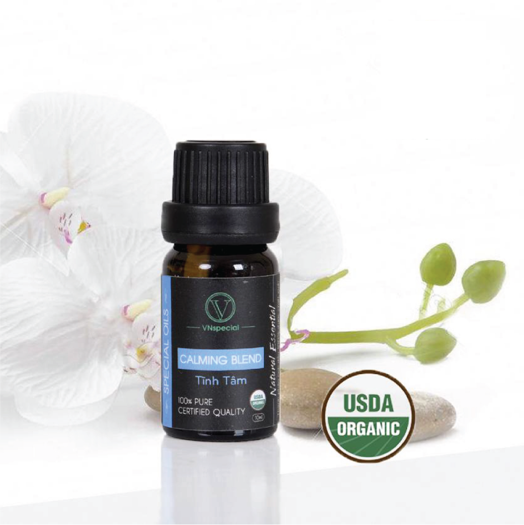 Tinh Dầu Hữu Cơ Tĩnh Tâm| Organic Calming Blend| Tinh dầu Nhập Khẩu USDA - Vnspecial Oils (10ml)