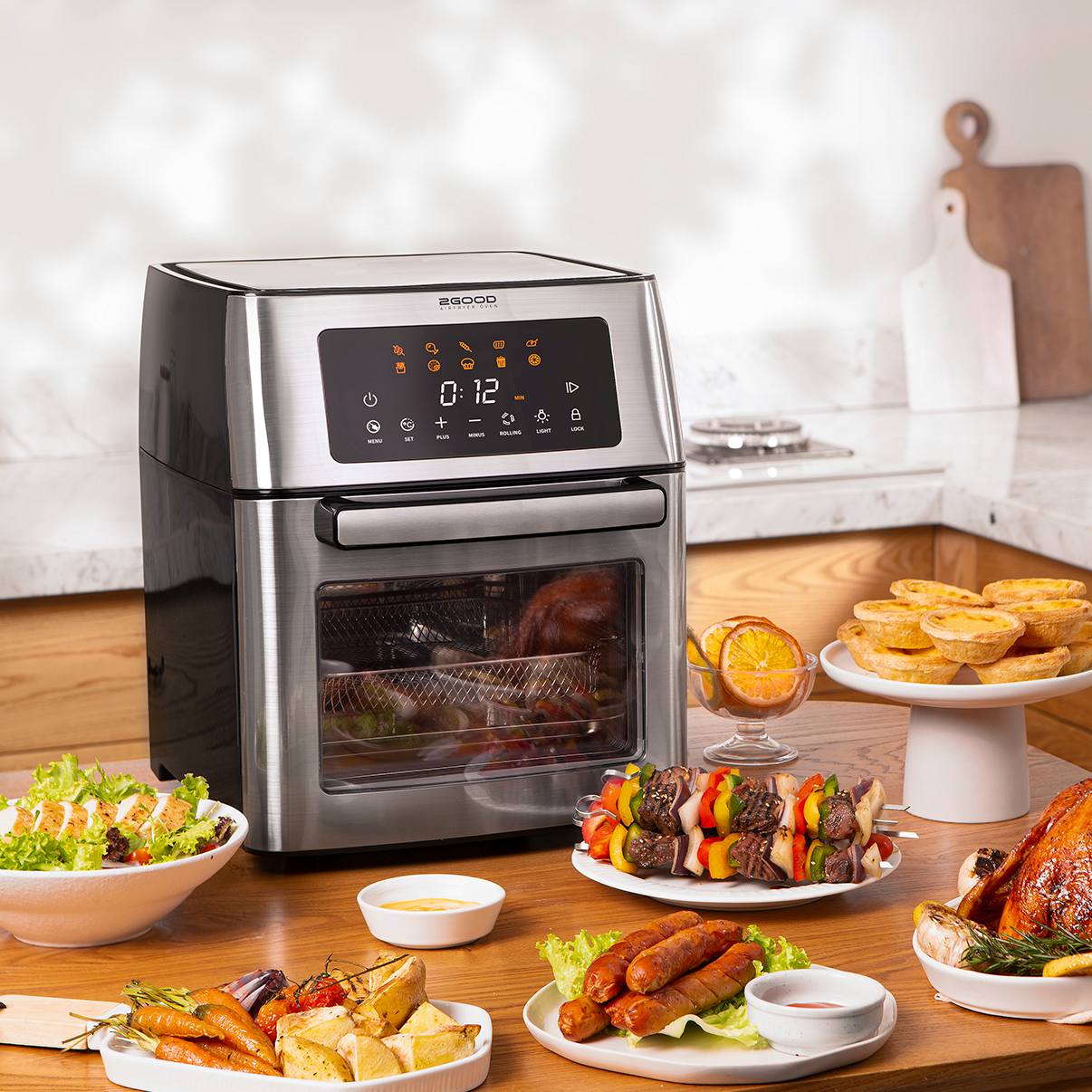 Nồi Chiên Không Dầu 2GOOD Vortex S-18 Air Fryer Oven - Hàng Chính Hãng