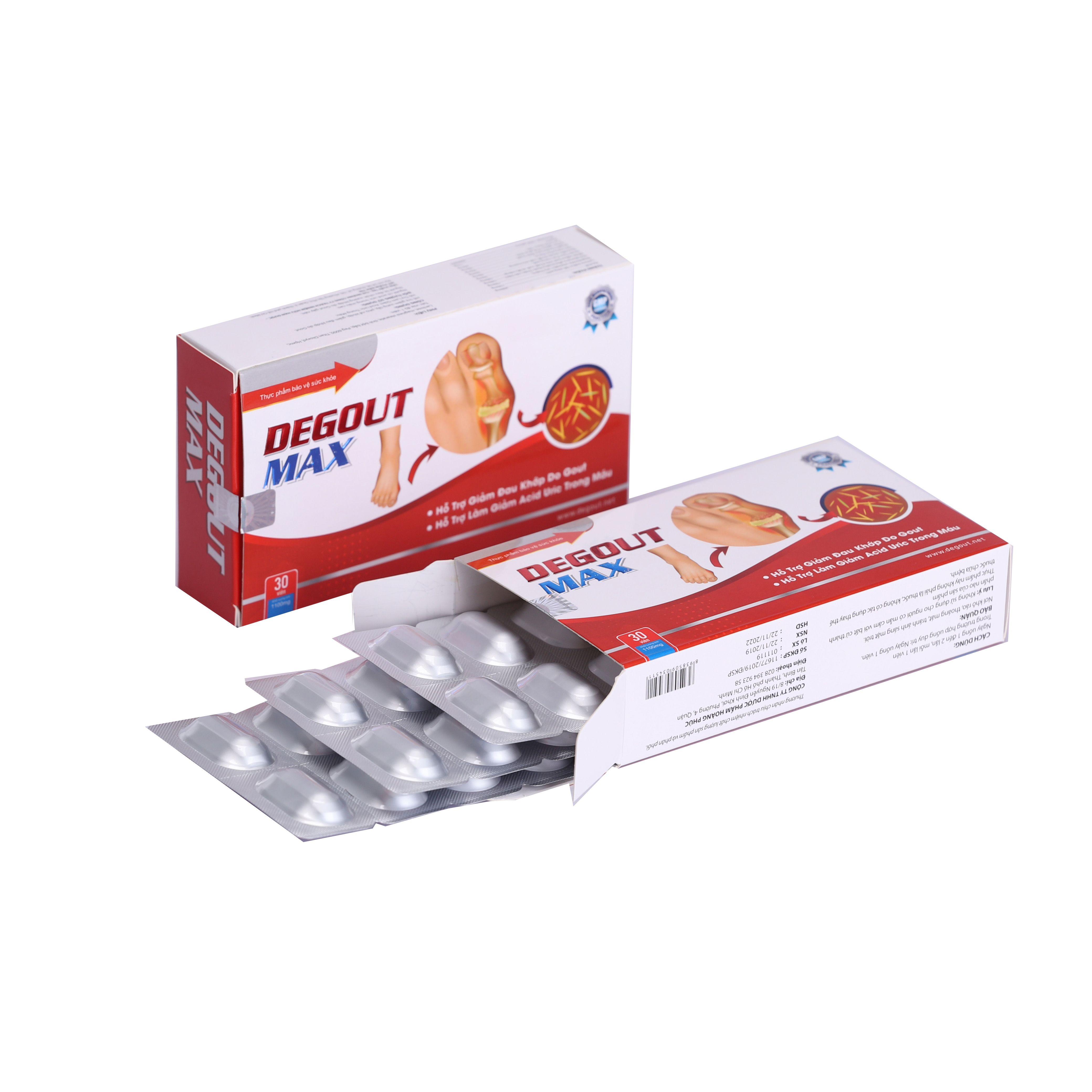 Thực phẩm bảo vệ sức khỏe thảo dược giảm và ngừa bệnh gút DEGOUT MAX