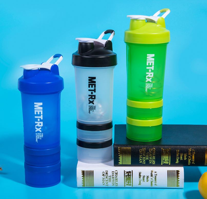Bình Lắc Shaker, Bình Nước Gym, Bình Thể Thao Cho Gymer 4 in 1 - Hàng Chính Hãng Amalife