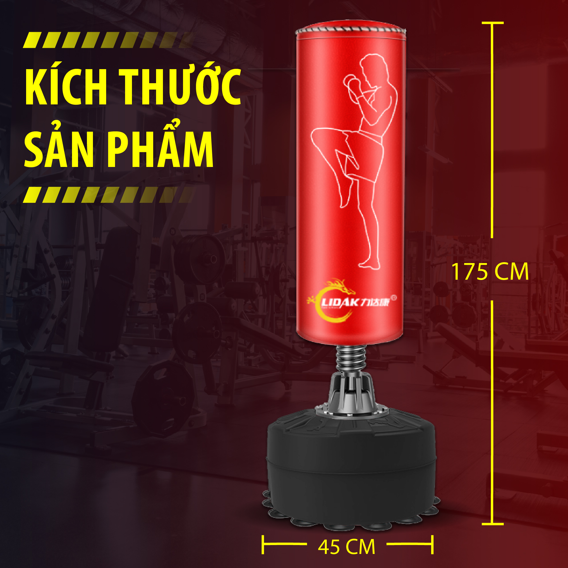 Trụ Đấm Đá BG Boxing Pile (45cm) (hàng nhập khẩu)