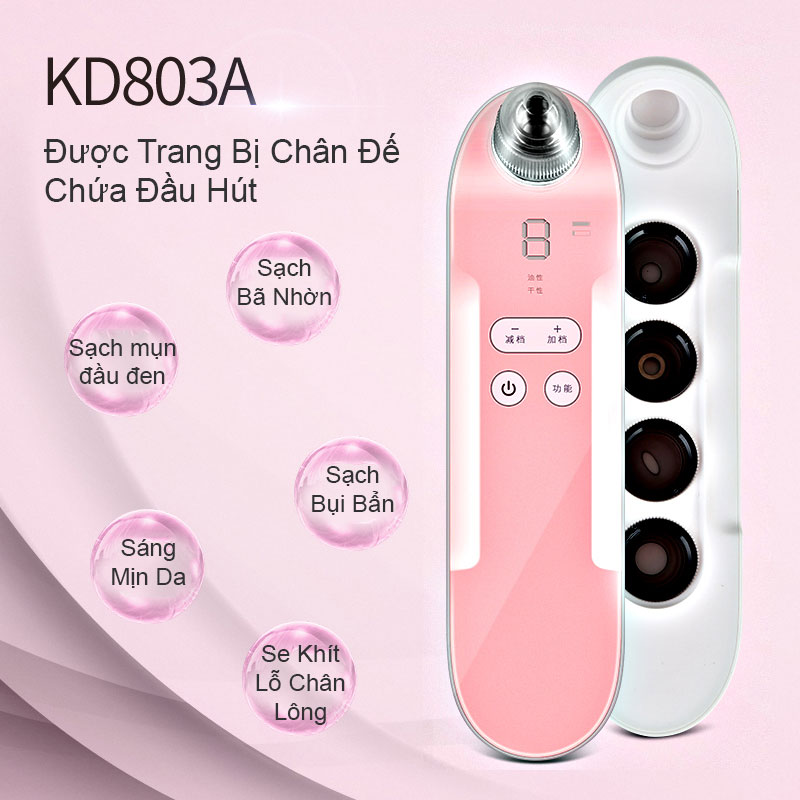 Máy Hút Mụn KSKIN KD803A Có 3 Chế Độ Hút Khác Nhau, Kèm Khay Chứa 4 Đầu Hút