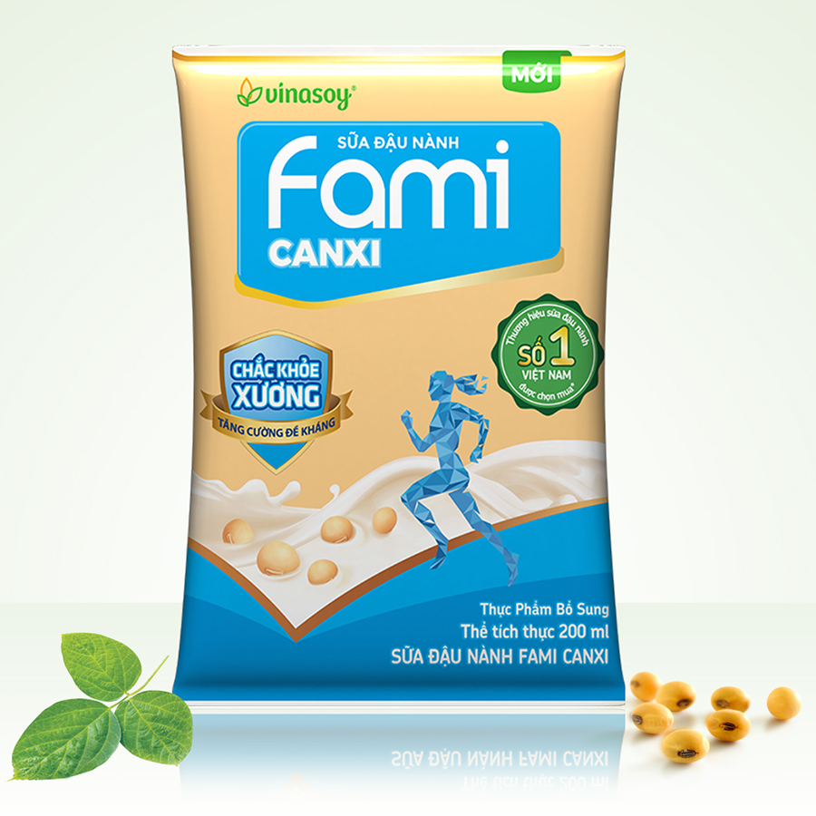 Thùng Sữa Đậu Nành Fami Canxi Nguyên vị