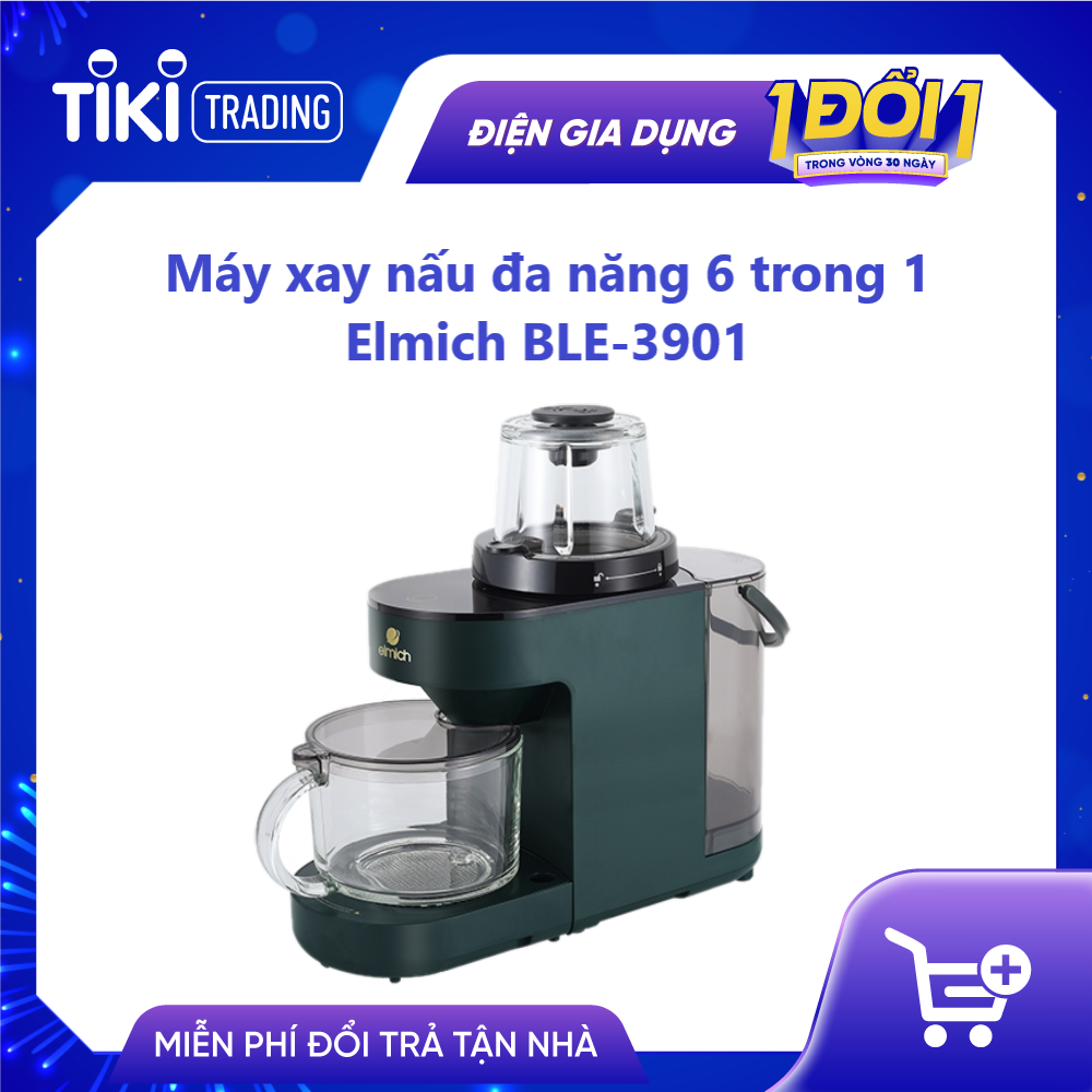 Máy xay nấu đa năng 6 trong 1 Elmich BLE-3901, hàng chính hãng (Elmich - thương hiệu CH Séc) - Bảo hành chính hãng 2 năm.